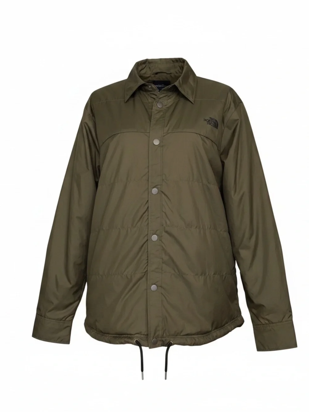 North Face Dark Green Mens Snap Up Jacket Size Large